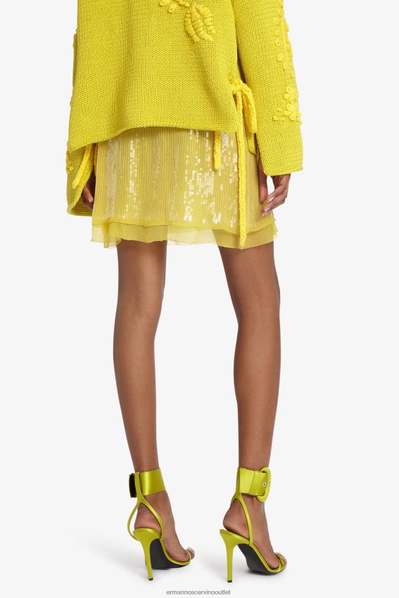 Apparel NZ Ermanno Scervino Women Sequinned Miniskirt Yellow 2H2X28125