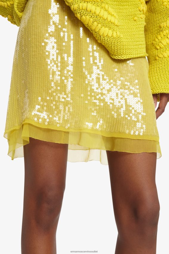 Apparel NZ Ermanno Scervino Women Sequinned Miniskirt Yellow 2H2X28125