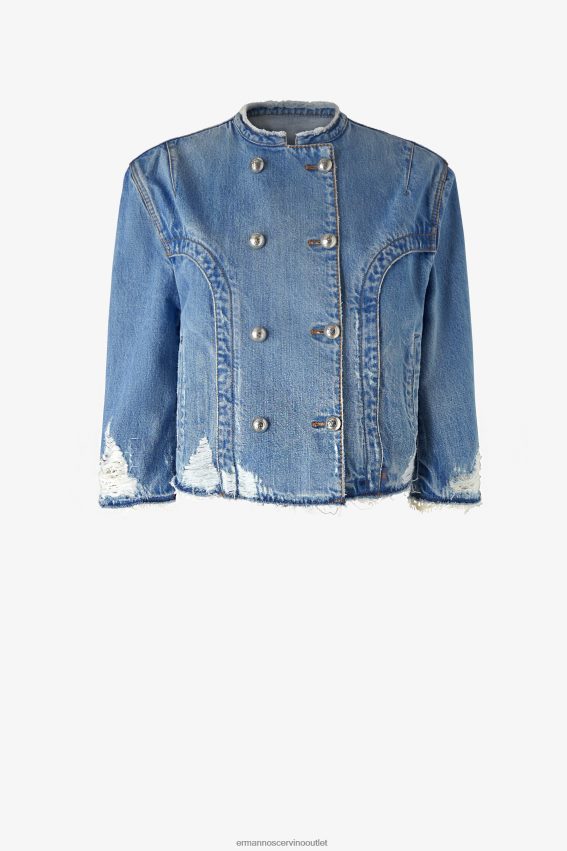 Apparel NZ Ermanno Scervino Women Short Denim Jacket Blue 2H2X2819