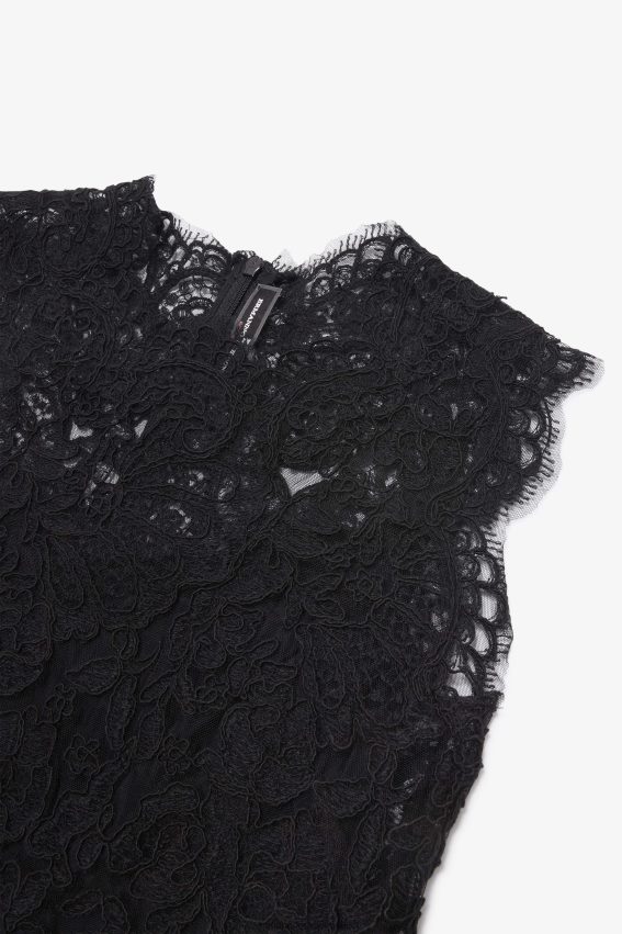 Apparel NZ Ermanno Scervino Women Short Lace Dress Black 2H2X285