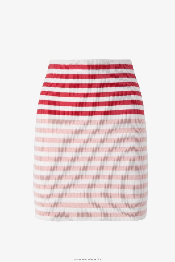 Apparel NZ Ermanno Scervino Women Striped Mini Skirt Red 2H2X28133