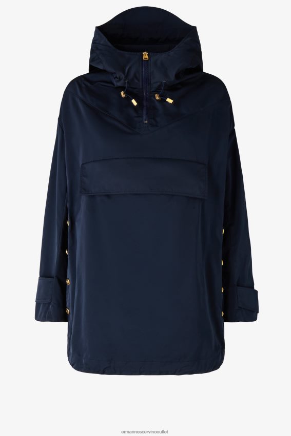 Apparel NZ Ermanno Scervino Women Technical Duchesse Windbreaker Jacket Blue 2H2X2830