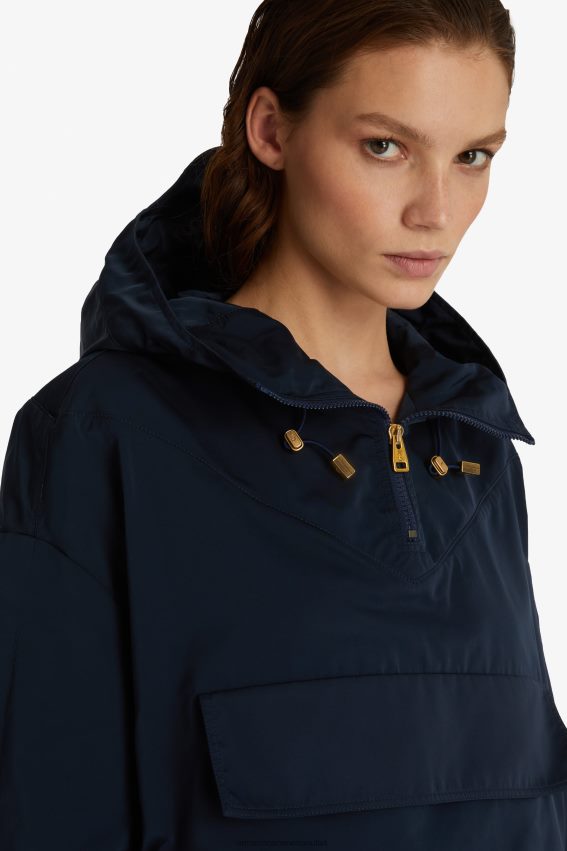 Apparel NZ Ermanno Scervino Women Technical Duchesse Windbreaker Jacket Blue 2H2X2830