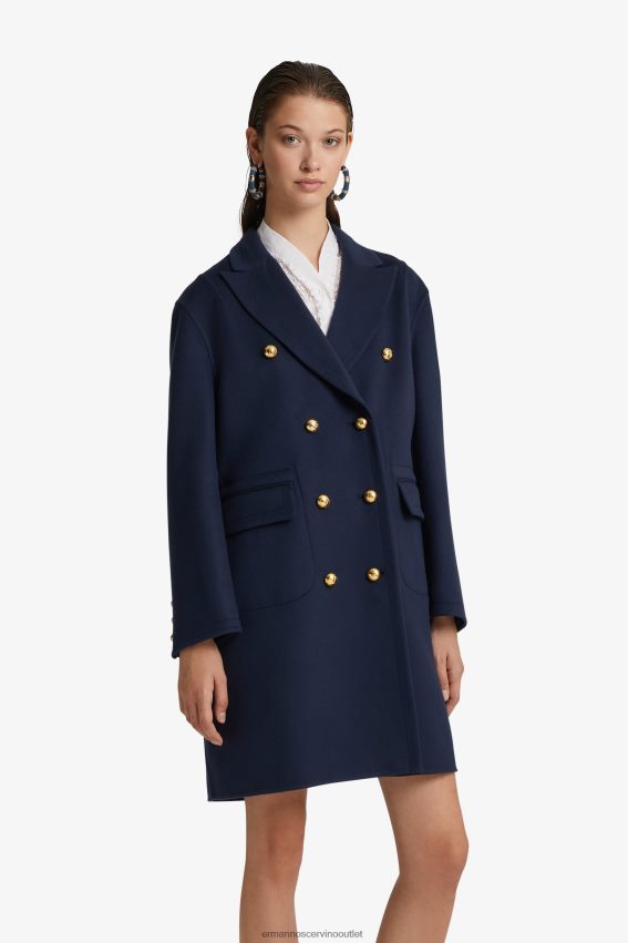 Apparel NZ Ermanno Scervino Women Woollen Cloth Coat Blue 2H2X2840