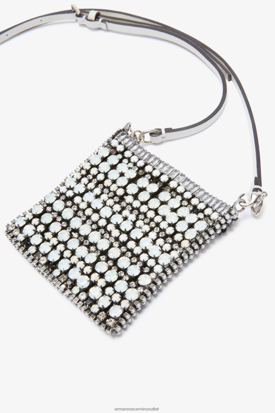 Bag NZ Ermanno Scervino Women Bejewelled Mini Bag Silver 2H2X28187