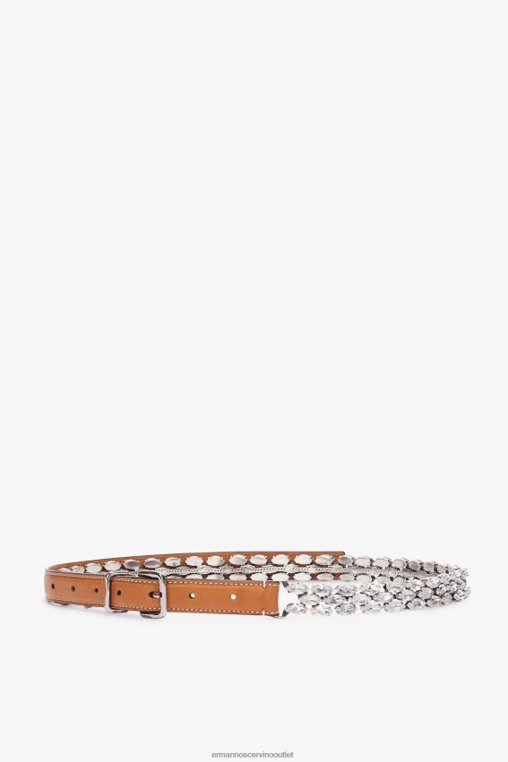 Accessory NZ Ermanno Scervino Women Crystal Belt Brown 2H2X28194