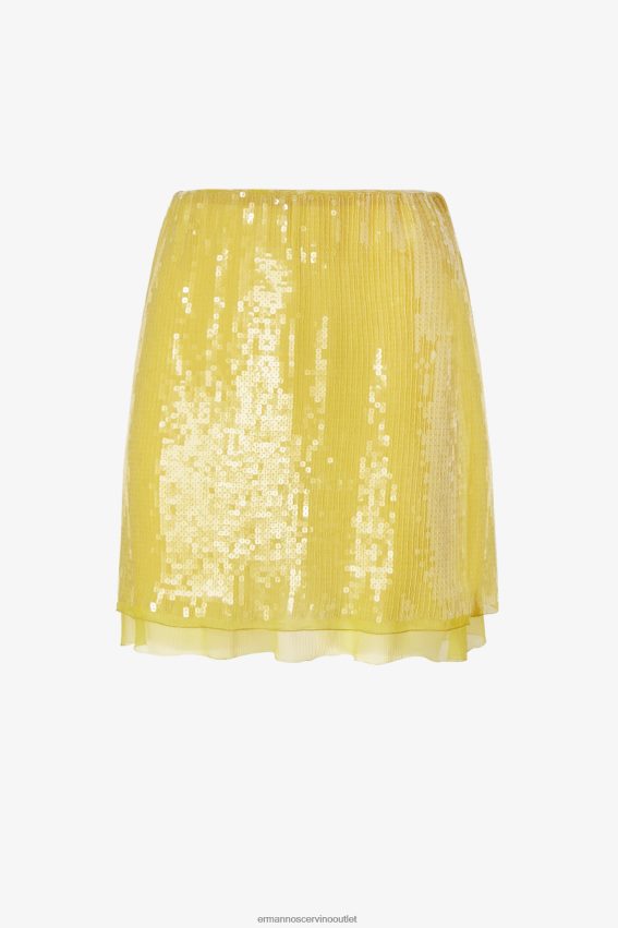 Apparel NZ Ermanno Scervino Women Sequinned Miniskirt Yellow 2H2X28125