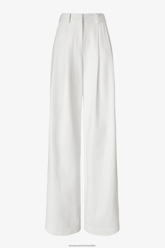 Apparel NZ Ermanno Scervino Women Cotton Palazzo Trousers White 2H2X28102