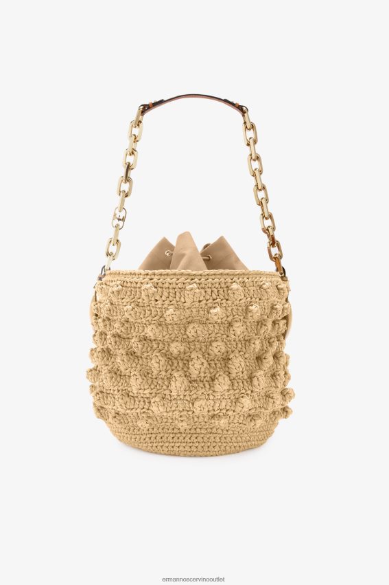 Bag NZ Ermanno Scervino Women Raffia Bucket Bag Beige 2H2X28134